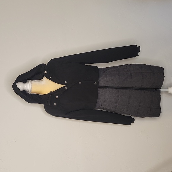 Size S Prana black and gray  jacket.  D38 - Picture 1 of 13